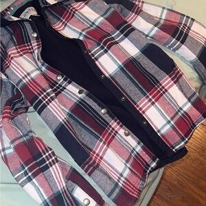 Plaid Button-Up Jacket